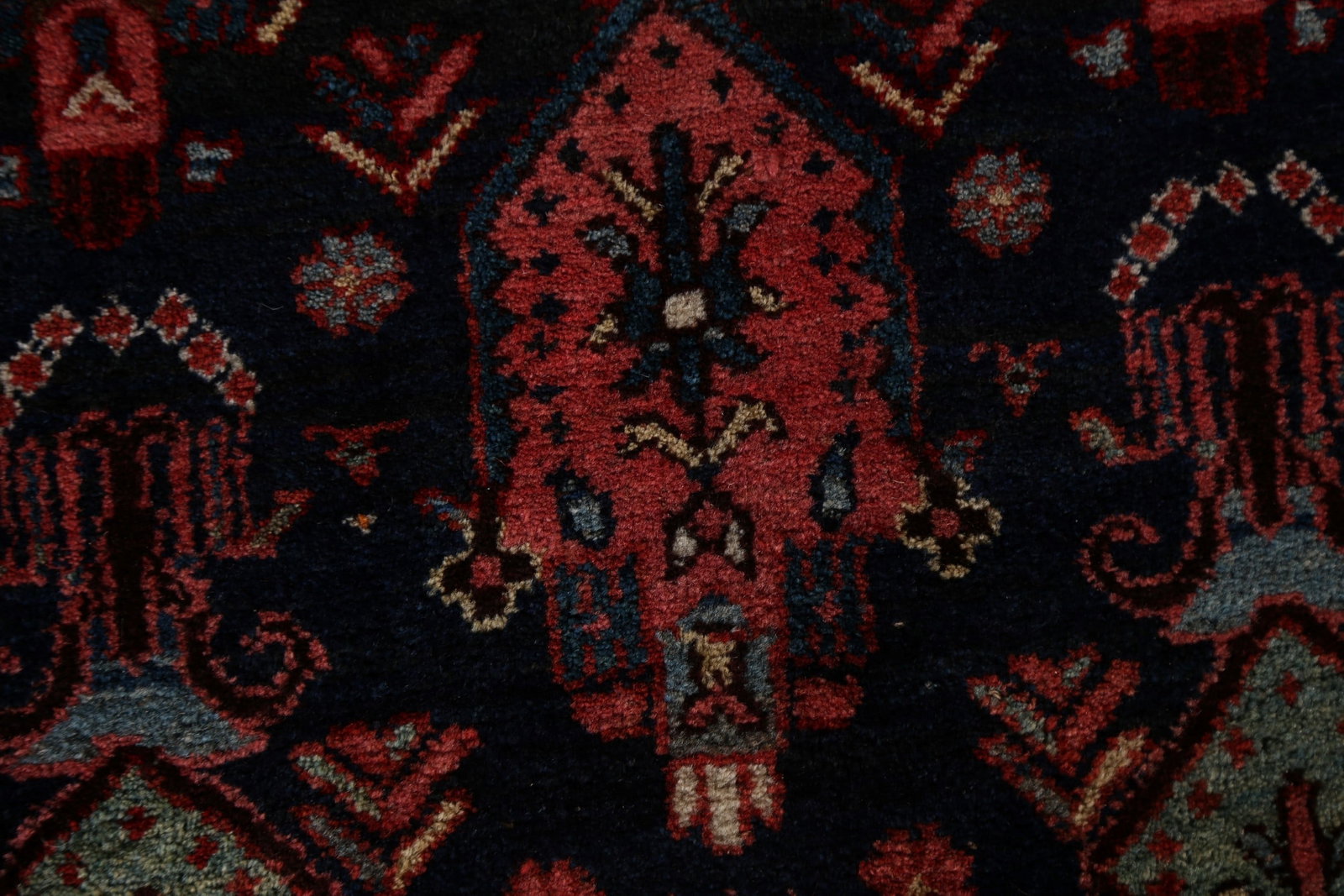 Pre-1900 Antique Vegetable Dye Bidjar Halvaei Persian Rug 12x19 - 10