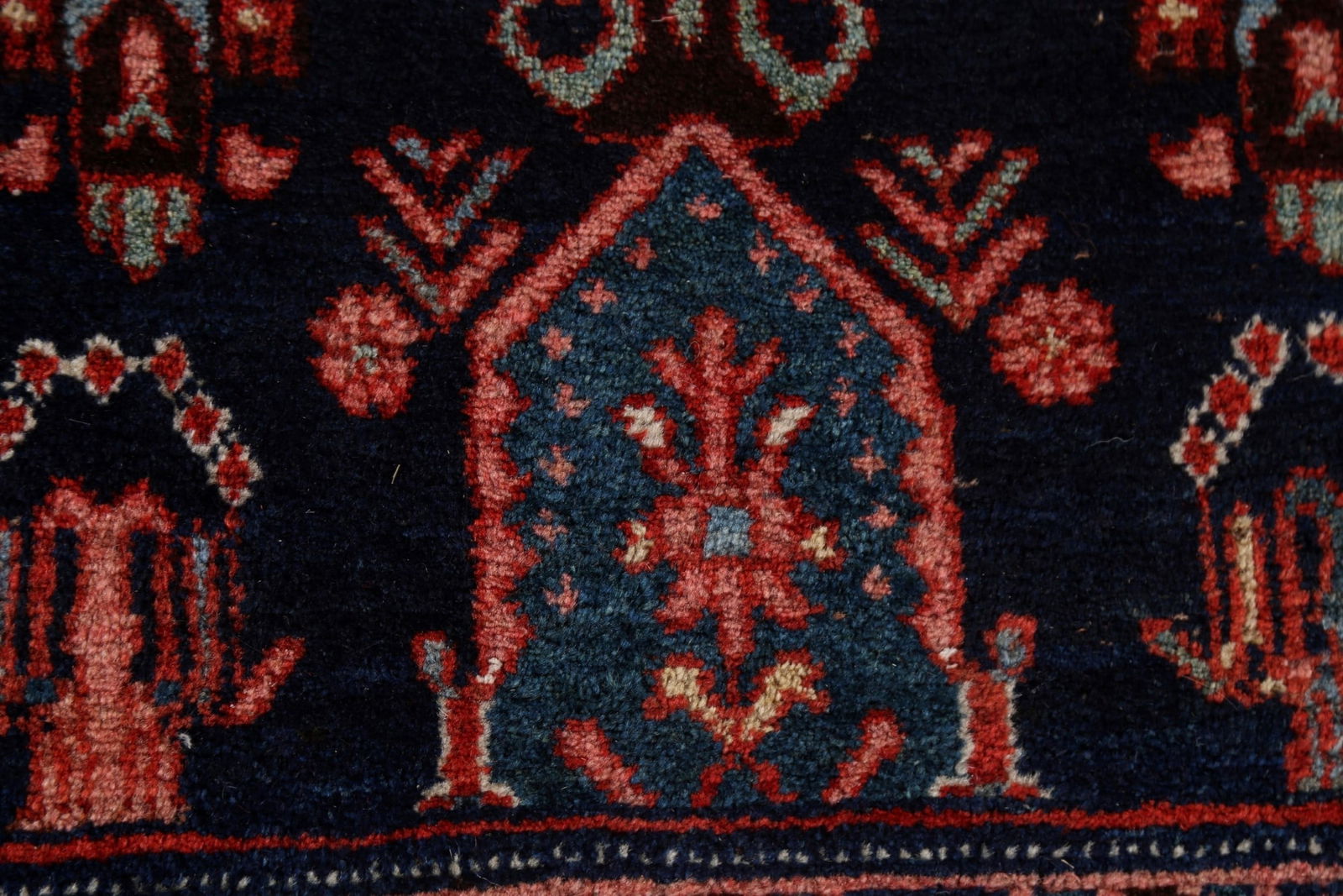 Pre-1900 Antique Vegetable Dye Bidjar Halvaei Persian Rug 12x19 - 9