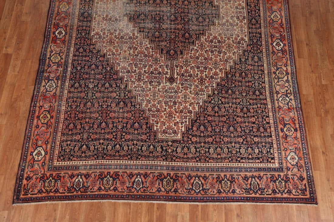 Pre-1900 Antique Vegetable Dye Senneh Persian Area Rug 7x12 - 6