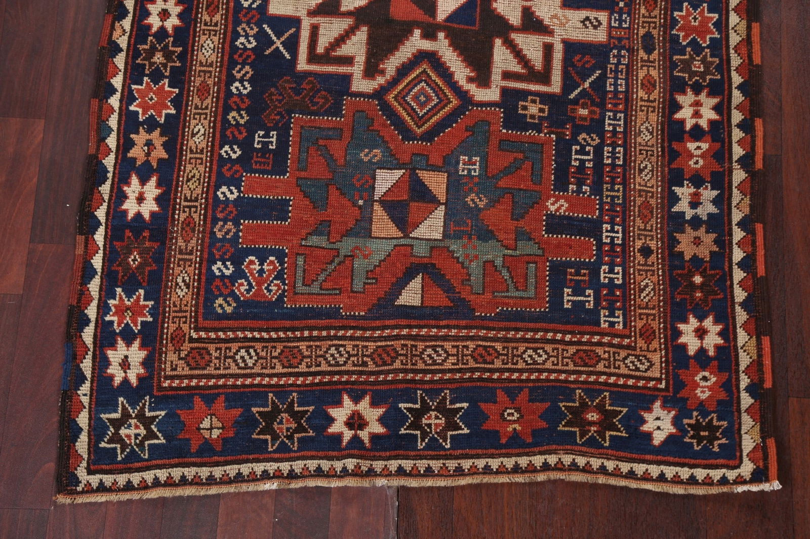 Pre-1900 Antique Vegetable Dye Shirvan Oriental Rug 4x5 - 6