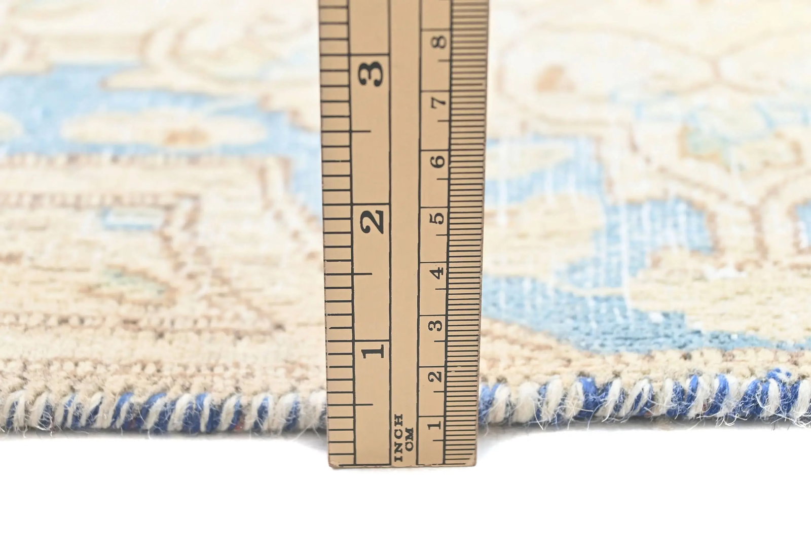 Antique Muted Beige Floral 10X13 Distressed Vintage Oriental Rug - 10