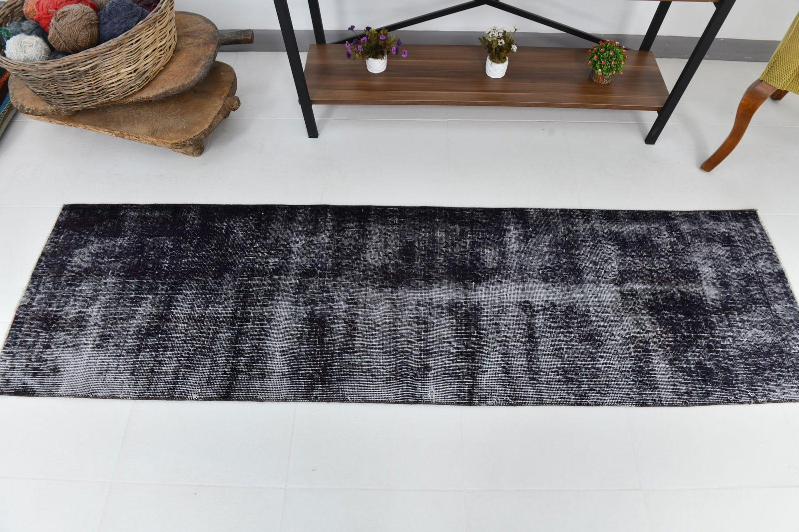 2'0'' x 7'1'' Handmade Vintage Wool Rug - 23221 - 3