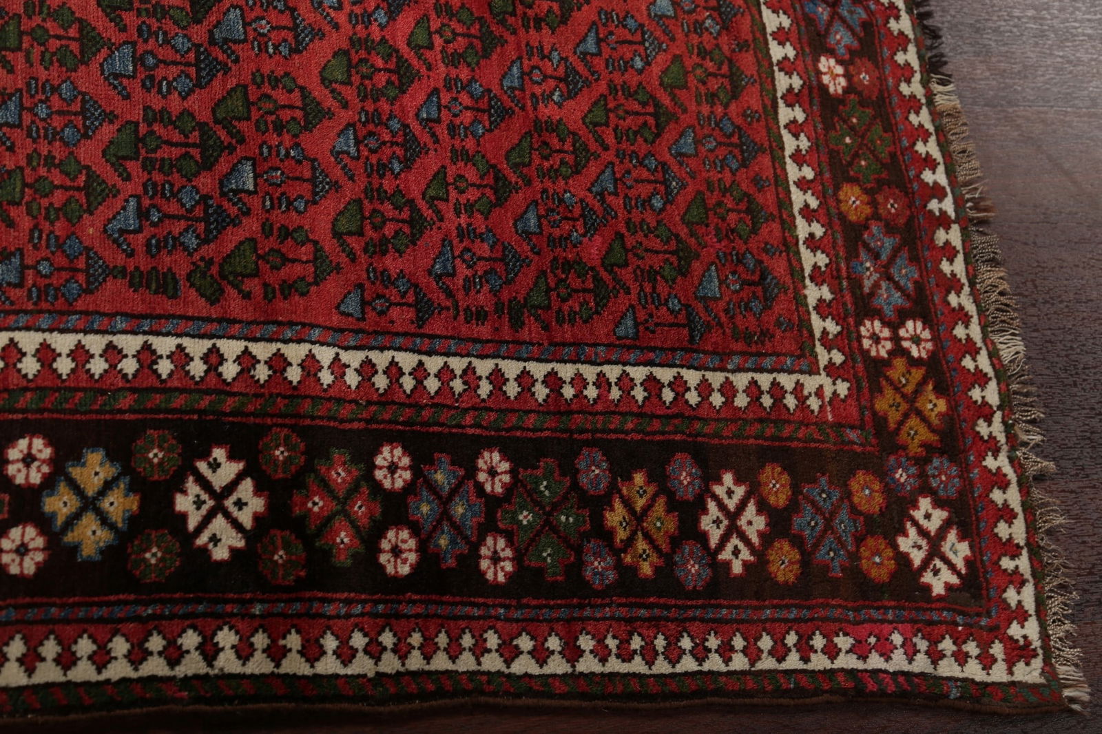 Vegetable Dye Antique Bakhtiari Saman Persian Wool Rug 4x5 - 10