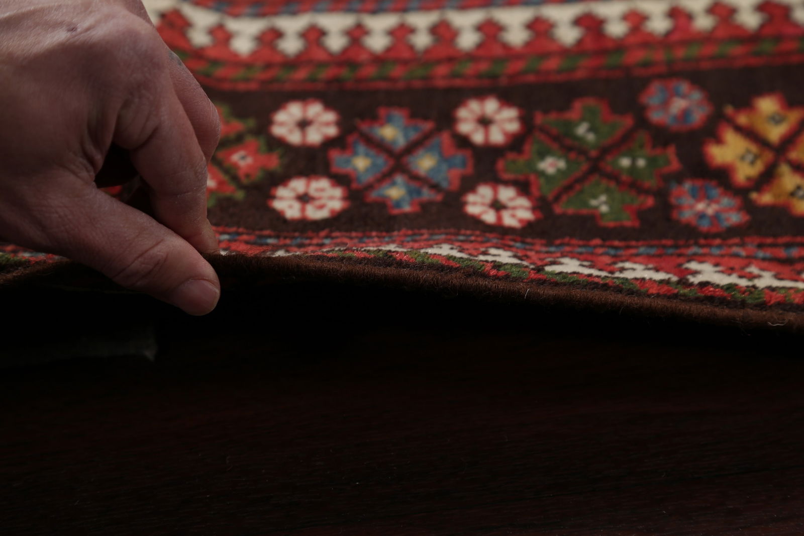 Vegetable Dye Antique Bakhtiari Saman Persian Wool Rug 4x5 - 15