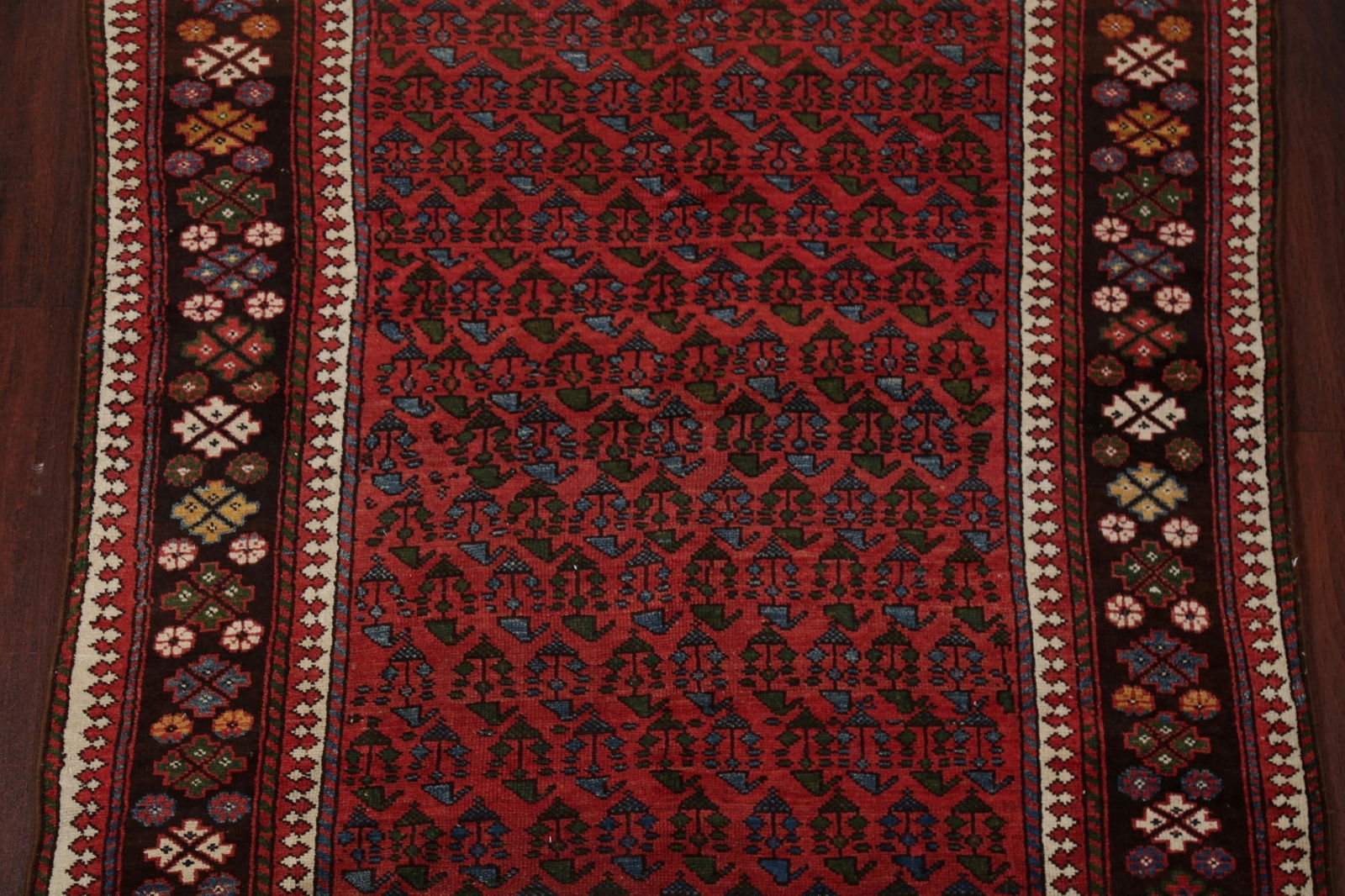 Vegetable Dye Antique Bakhtiari Saman Persian Wool Rug 4x5 - 3
