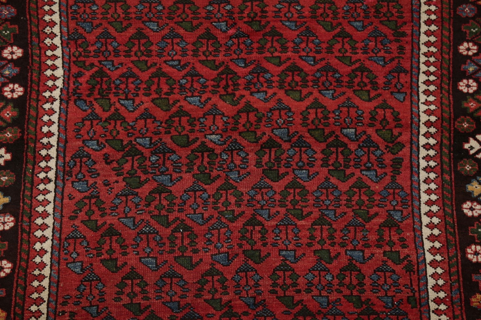 Vegetable Dye Antique Bakhtiari Saman Persian Wool Rug 4x5 - 4