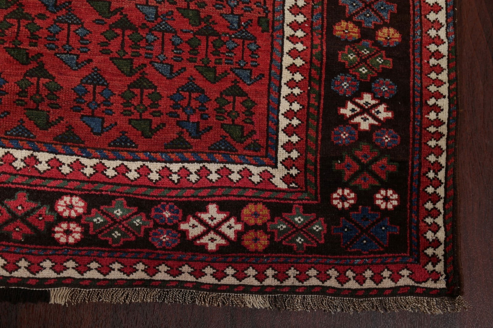 Vegetable Dye Antique Bakhtiari Saman Persian Wool Rug 4x5 - 6