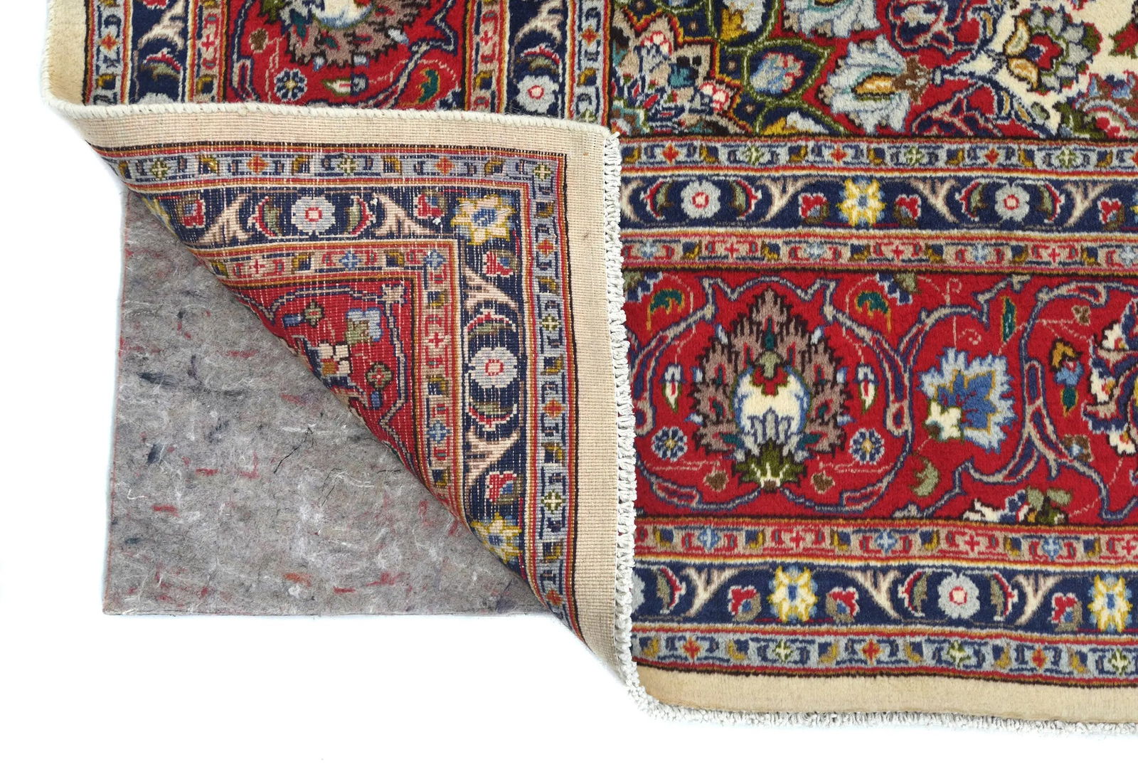 Vintage Purple-navy Traditional 8X11 Kashmar Persian Rug - 12