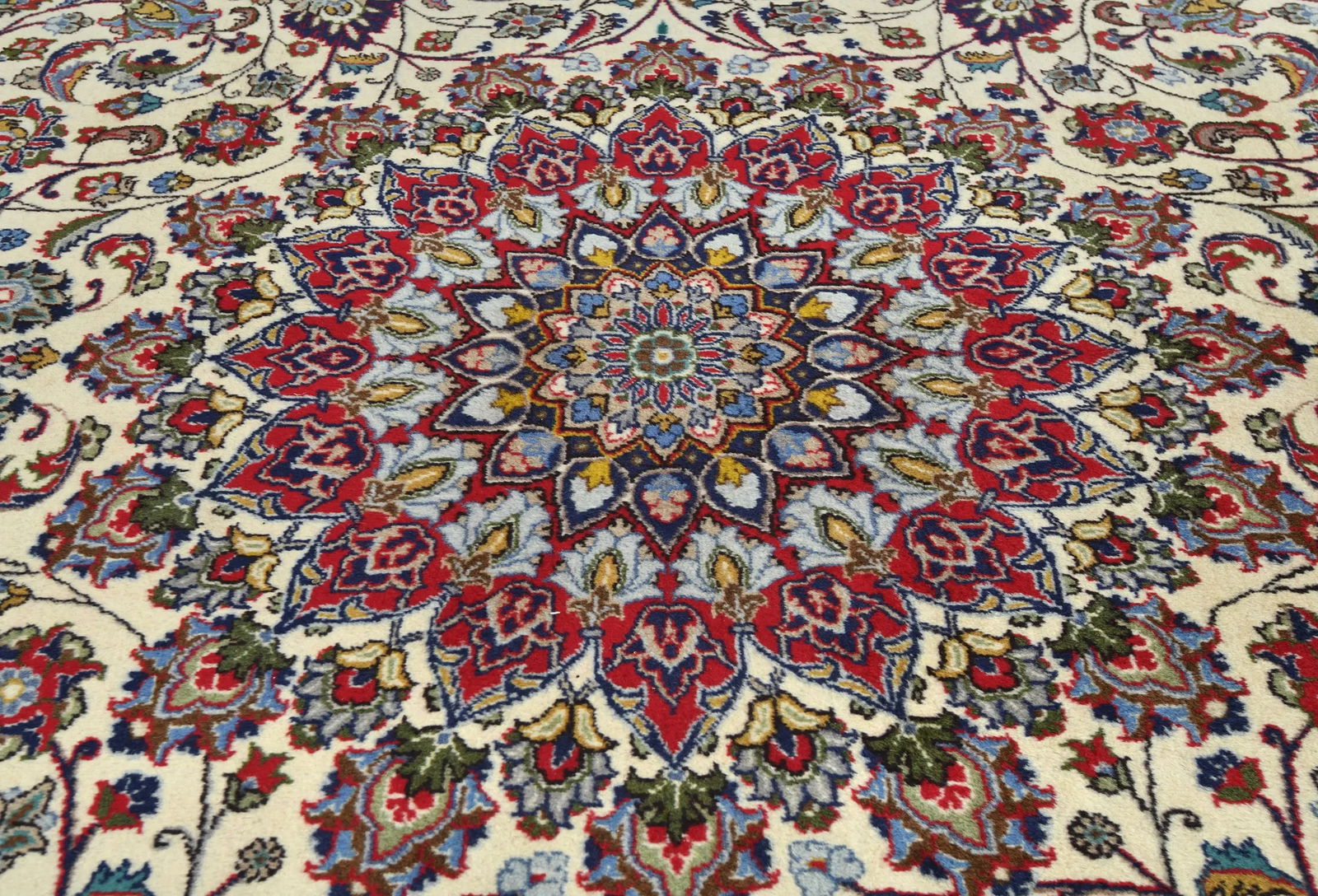 Vintage Purple-navy Traditional 8X11 Kashmar Persian Rug - 5