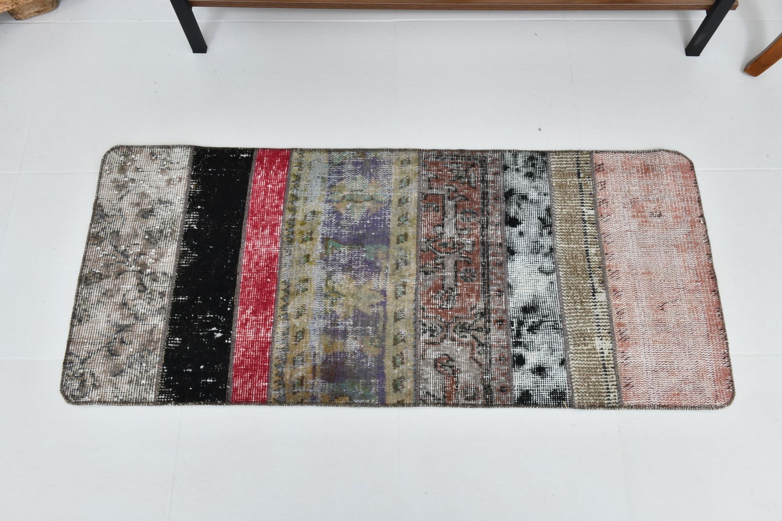1'9'' x 4'1'' Turkish Vintage Runner Rug - 22655 - 3