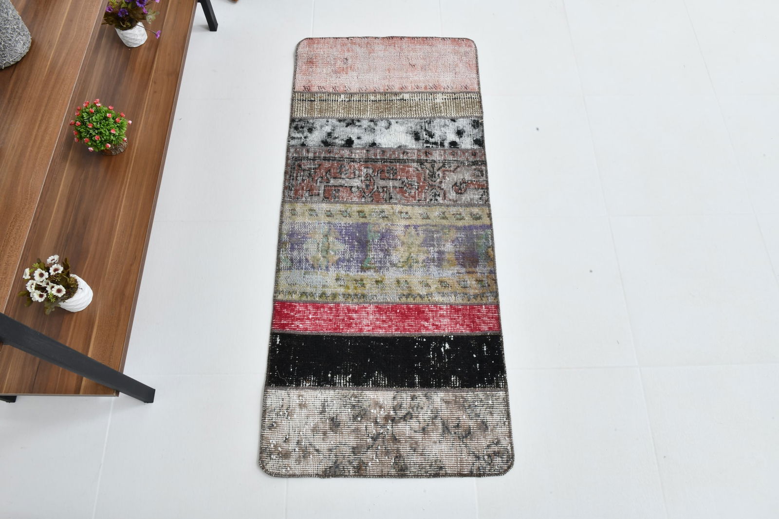1'9'' x 4'1'' Turkish Vintage Runner Rug - 22655 - 5