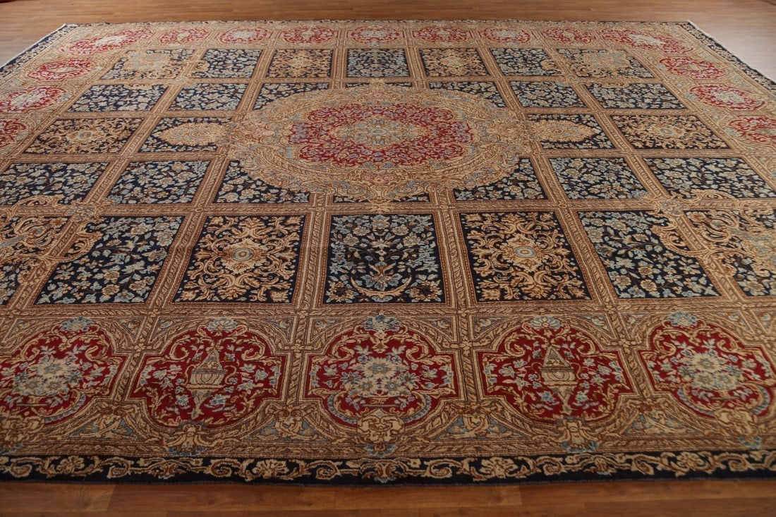 Vegetable Dye Antique Kerman Large Persian Rug 13x16 - 16