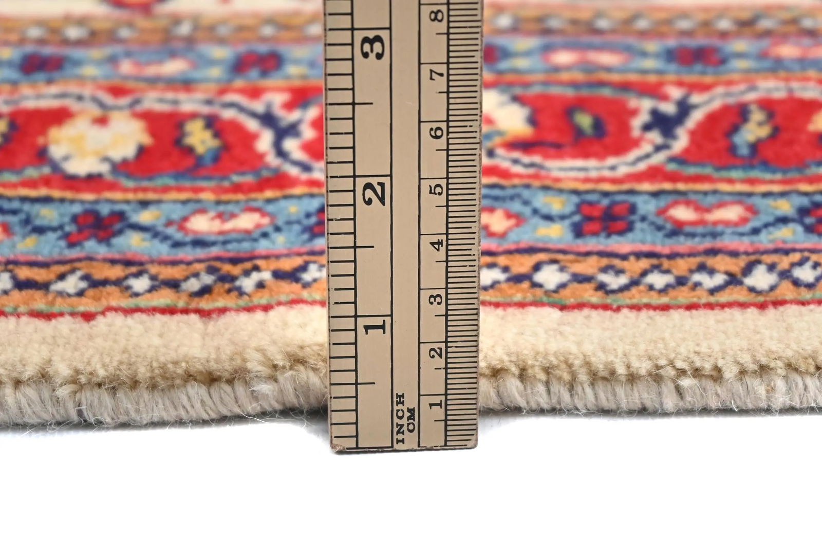 Vintage Cream Floral 3'6X4'7 Sarouk Persian Rug - 10