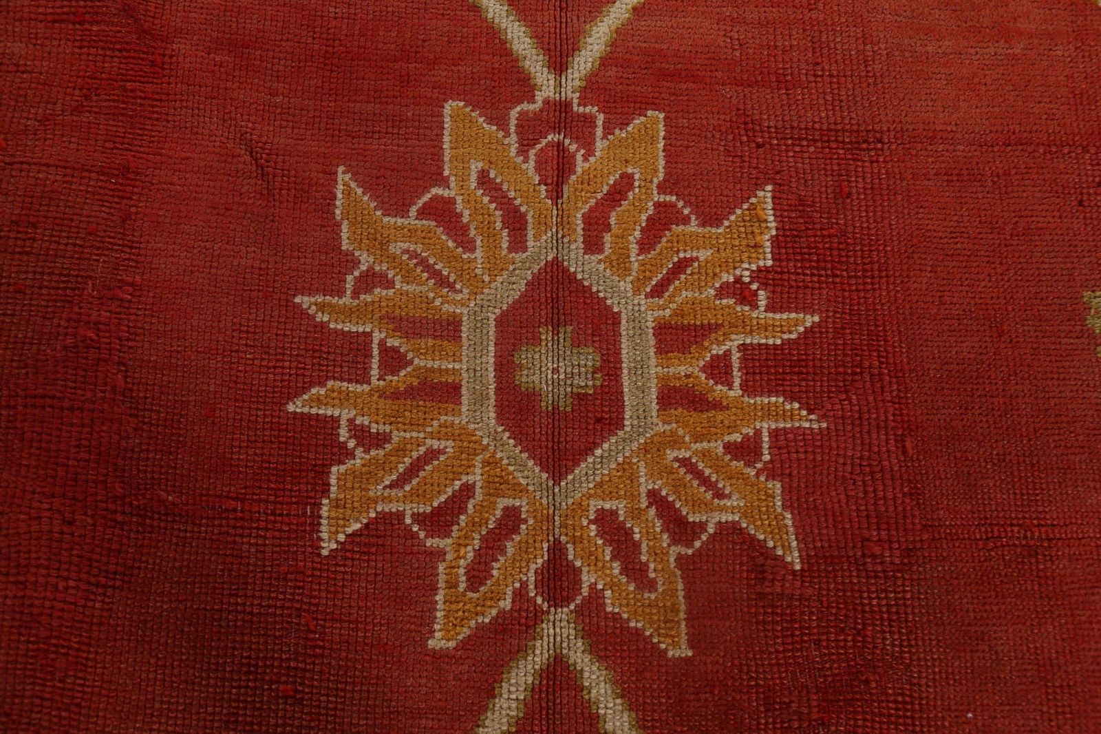 Pre-1900 Antique Oushak Handmade Turkish Rug 15x20 Vegetable Dye - 9