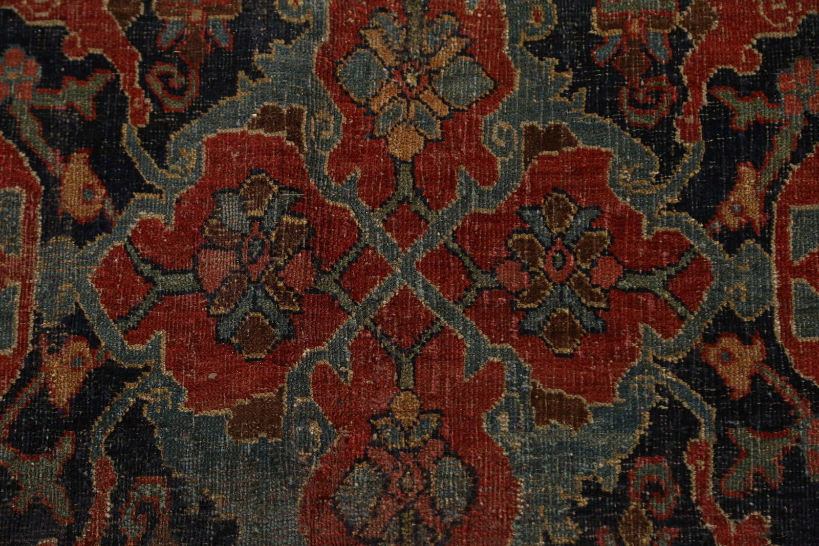 Pre-1900 Antique Vegetable Dye Bidjar Halvaei Persian Rug 8x11 - 10
