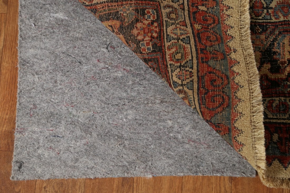 Pre-1900 Antique Vegetable Dye Bidjar Halvaei Persian Rug 8x11 - 8