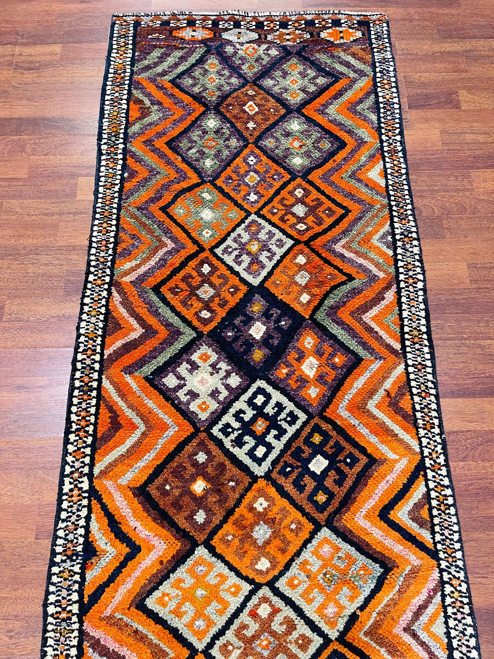 Antique Allover Design Turkish Caucasuan Runner-4879 - 4