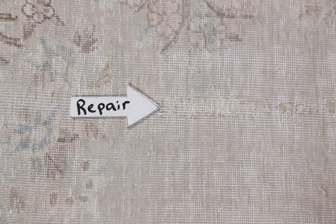 Antique Geometric Kerman Persian Area Rug 10x13 - 13