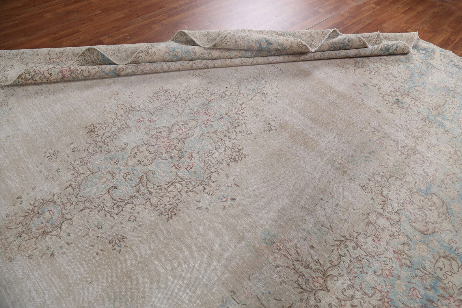 Antique Geometric Kerman Persian Area Rug 10x13 - 20