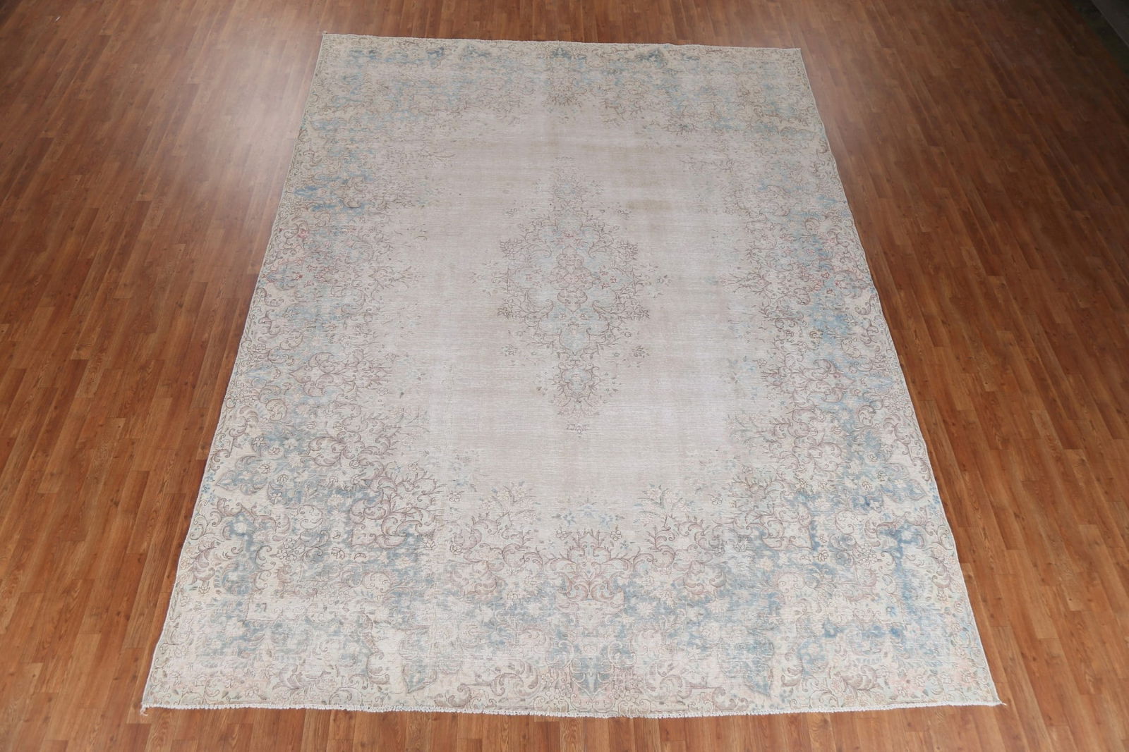 Antique Geometric Kerman Persian Area Rug 10x13 - 3