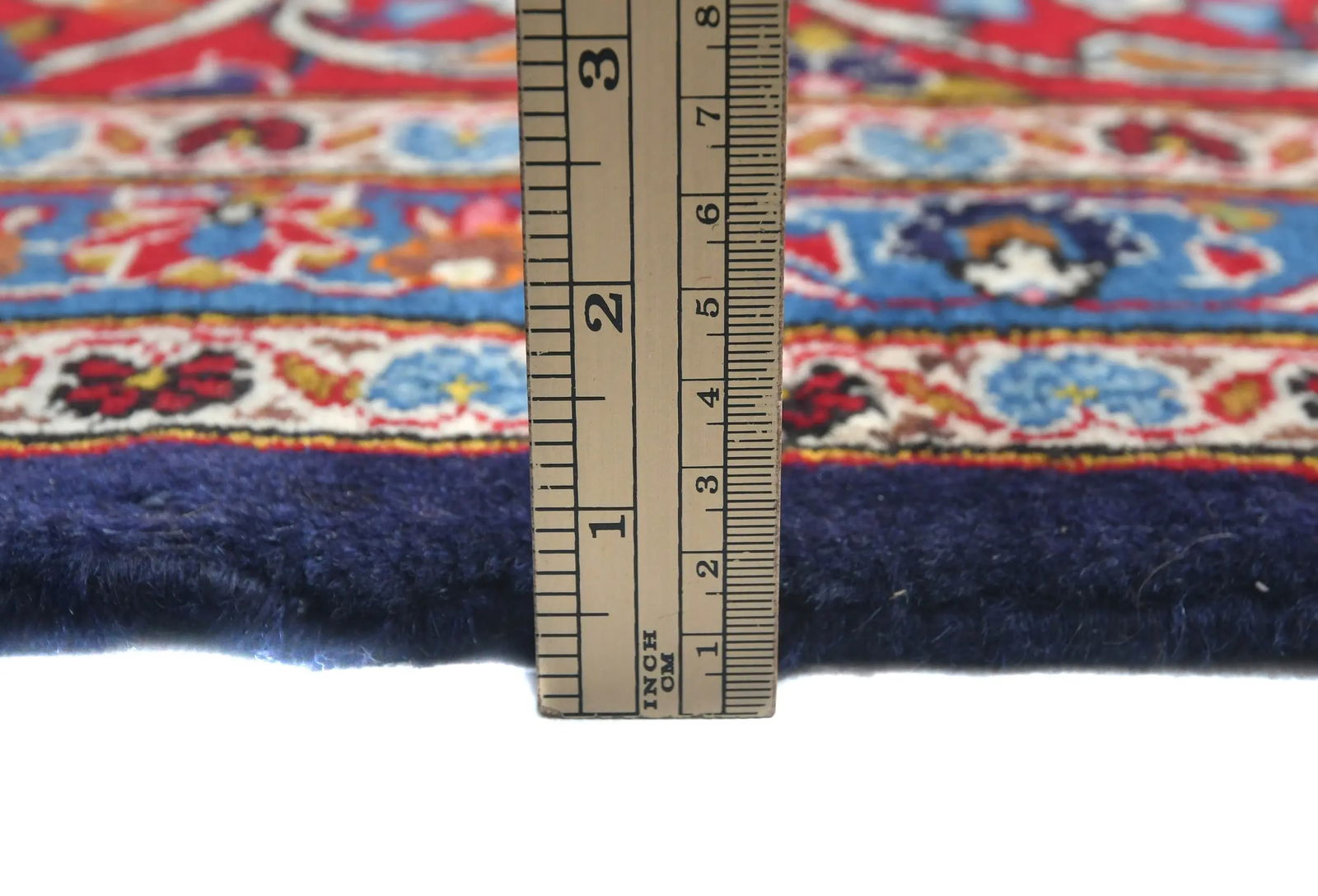 Vintage Purple-navy Floral Traditional 10X13 Kashan Persian Rug - 10