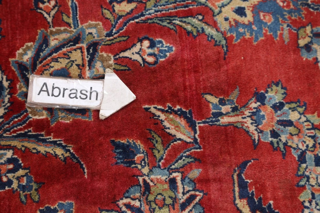 Antique Vegetable Dye 11x14 Kashan Dabir Persian Area Rug - 14