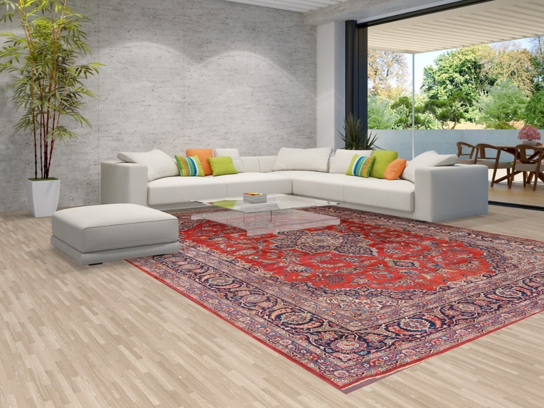 Antique Vegetable Dye 11x14 Kashan Dabir Persian Area Rug: Title:Antique Vegetable Dye 11x14 Kashan Dabir Persian Area RugOrigin:A Beautiful Genuine Iran ( Persia ) Kashan (Dabir) rug is Hand Knotted by skillful weavers in Iran ( Persia ) with 100% Wool