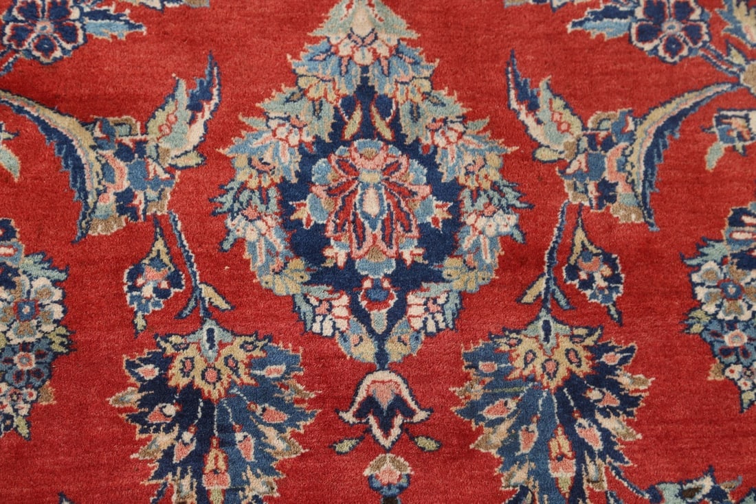 Antique Vegetable Dye 11x14 Kashan Dabir Persian Area Rug - 9