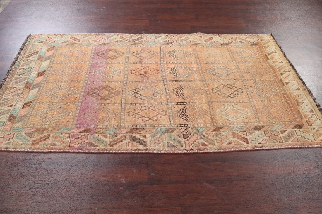 Antique Qashqai Persian Area Rug 4x8 - 15