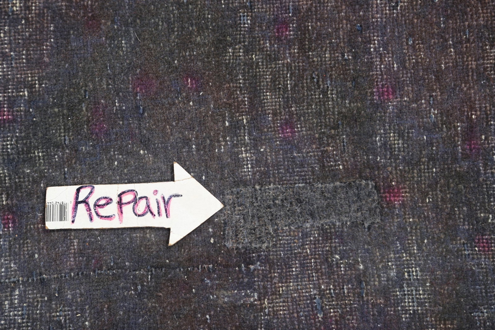 Antique Distressed Tabriz Persian Runner Rug 4x14 - 10