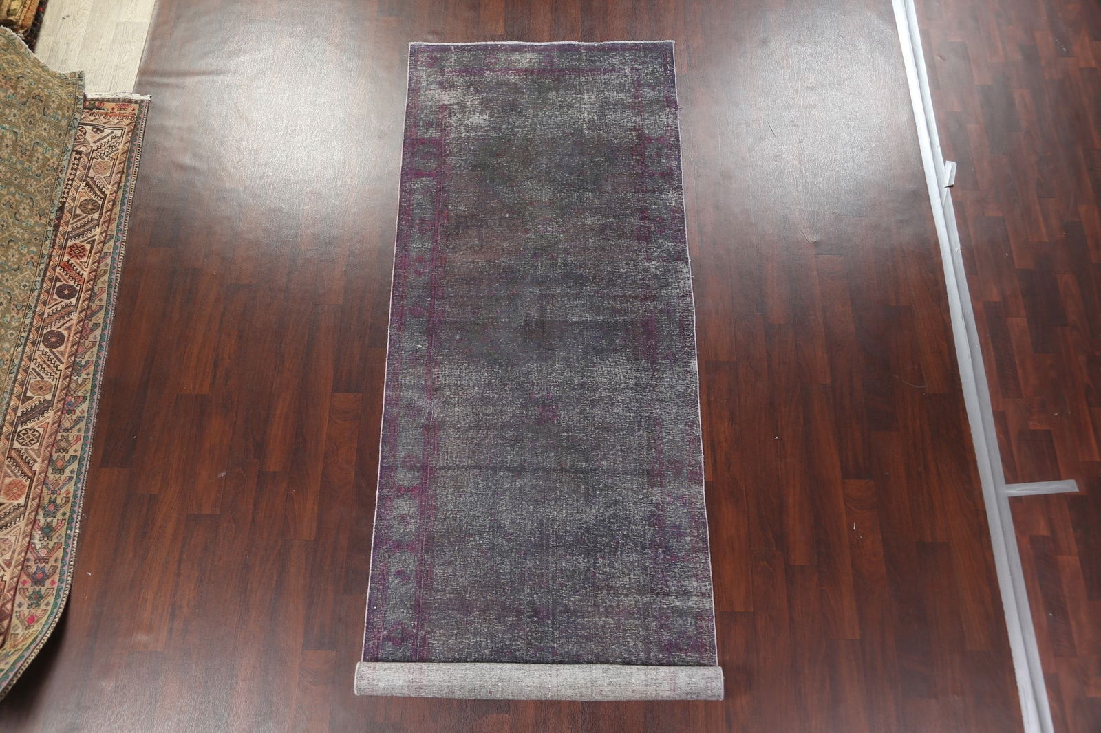 Antique Distressed Tabriz Persian Runner Rug 4x14 - 3