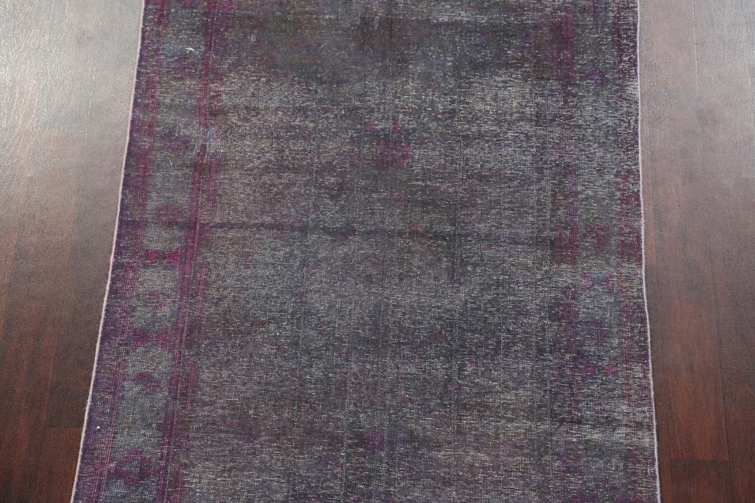 Antique Distressed Tabriz Persian Runner Rug 4x14 - 6