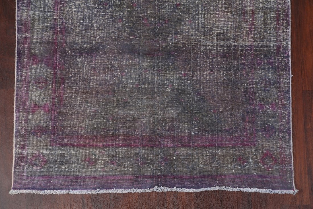 Antique Distressed Tabriz Persian Runner Rug 4x14 - 7