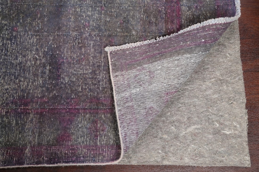 Antique Distressed Tabriz Persian Runner Rug 4x14 - 9