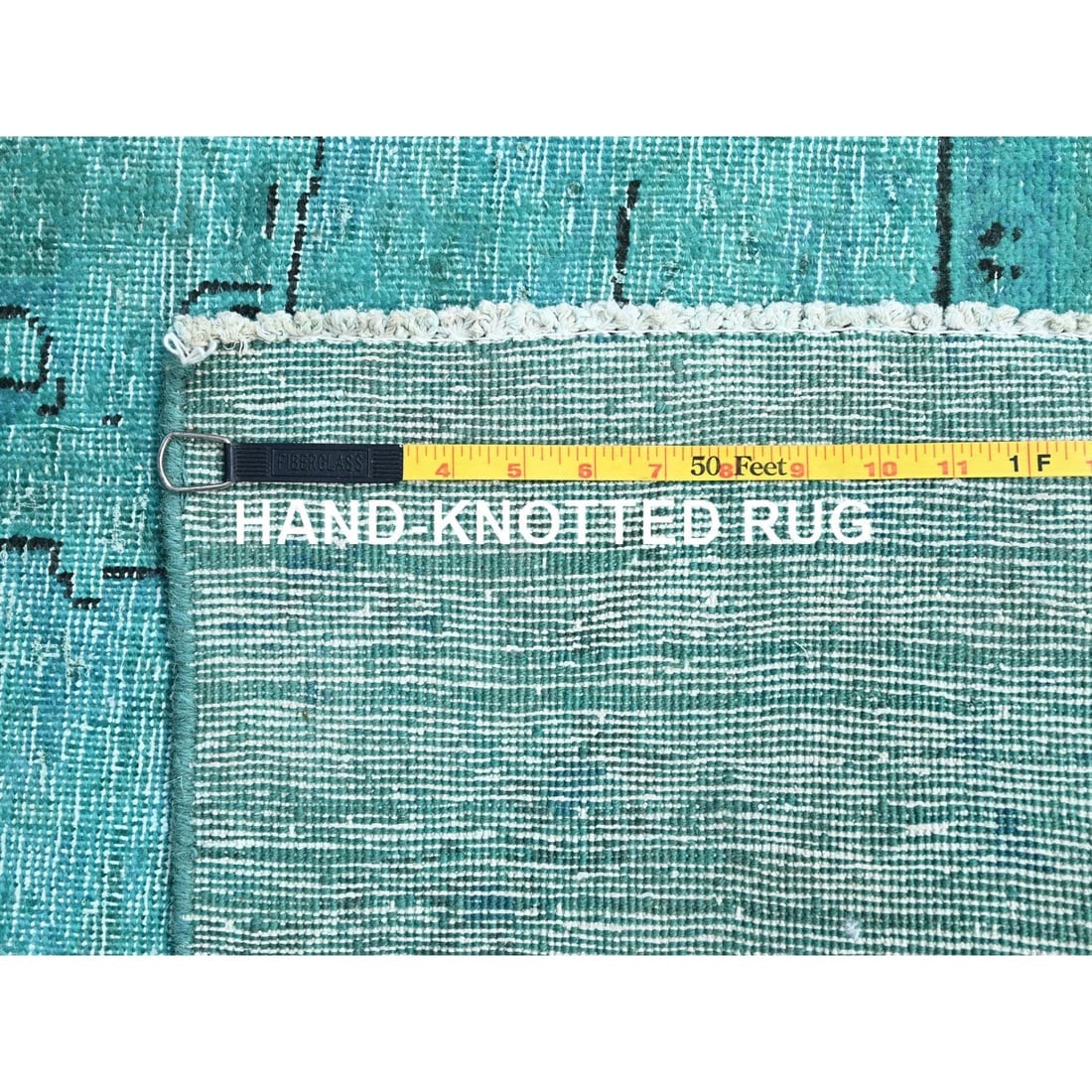 Deep Green Hand Knotted 100% Wool Vintage Tebraz Clean Oriental Rug - 11