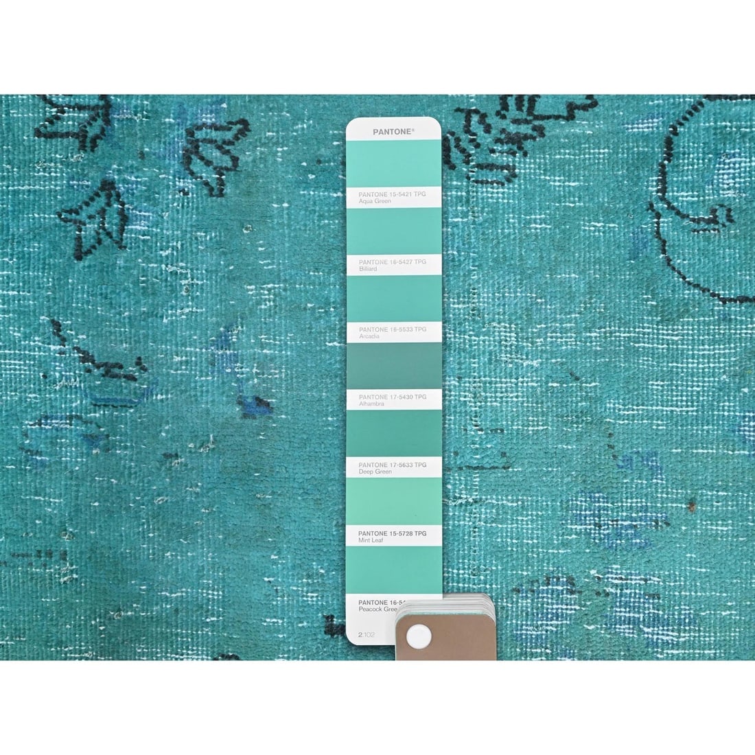 Deep Green Hand Knotted 100% Wool Vintage Tebraz Clean Oriental Rug - 7