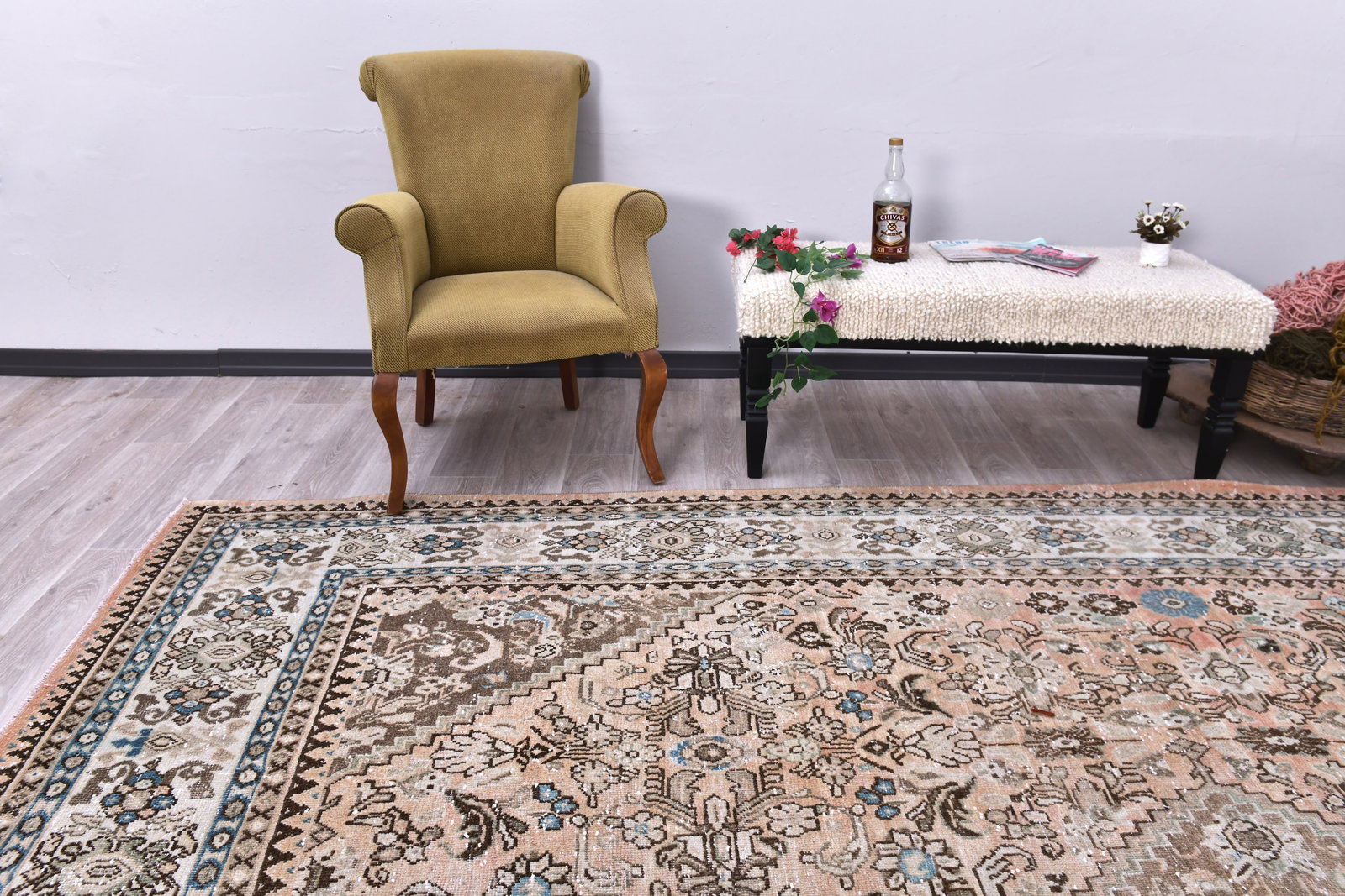 9'5'' x 12'6'' Unique Handmade Vintage Rug - 243562 - 14