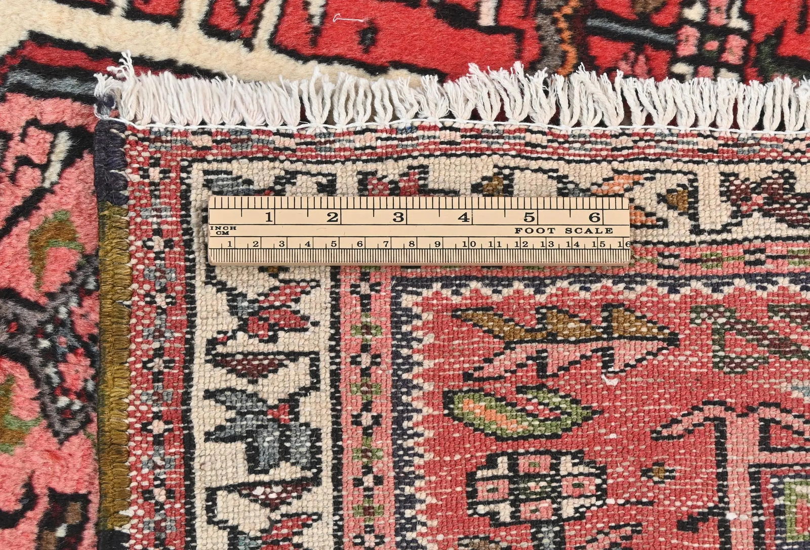 Vintage Red Geometric 2'4X9'5 Karajeh Persian Runner Rug - 11