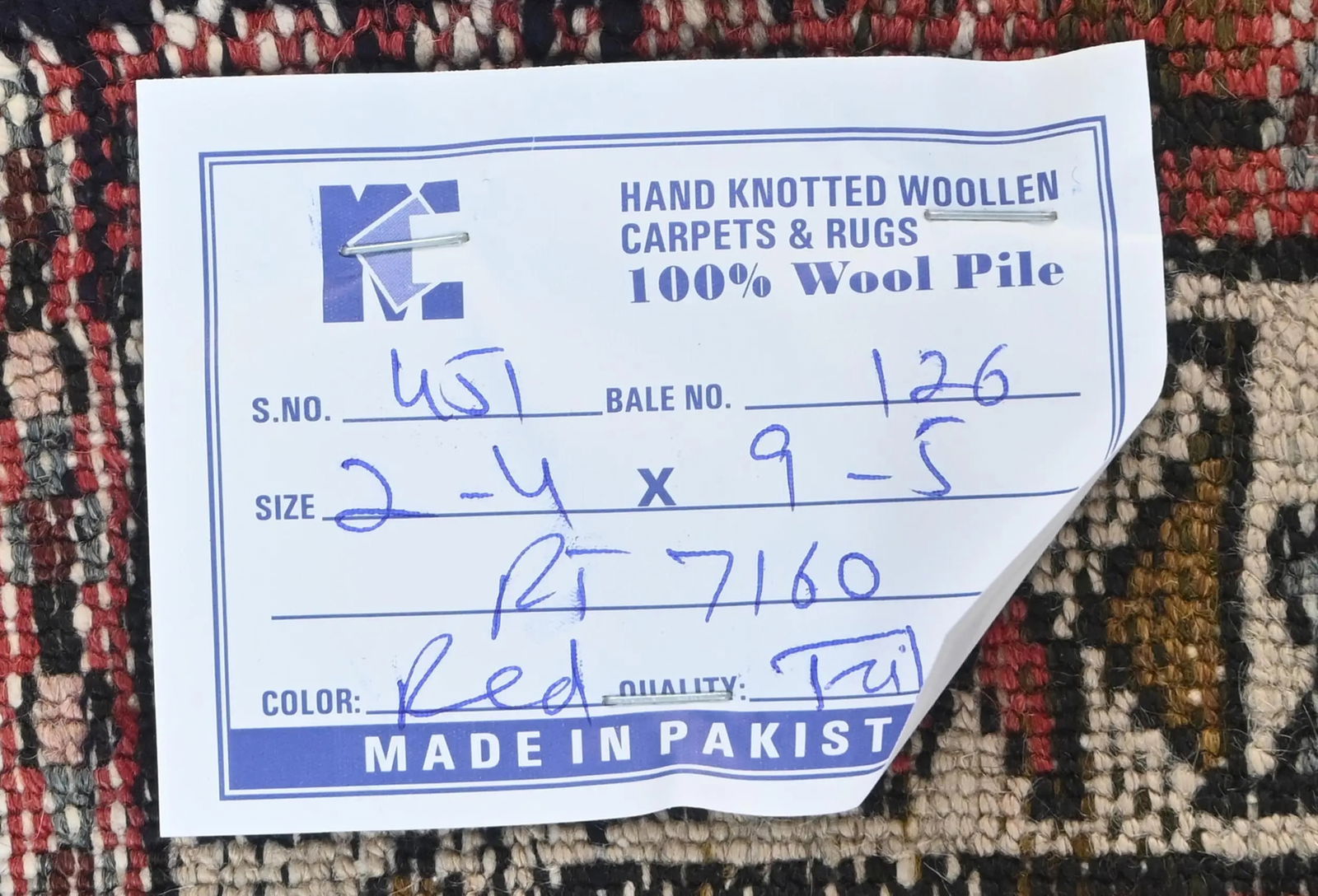 Vintage Red Geometric 2'4X9'5 Karajeh Persian Runner Rug - 13