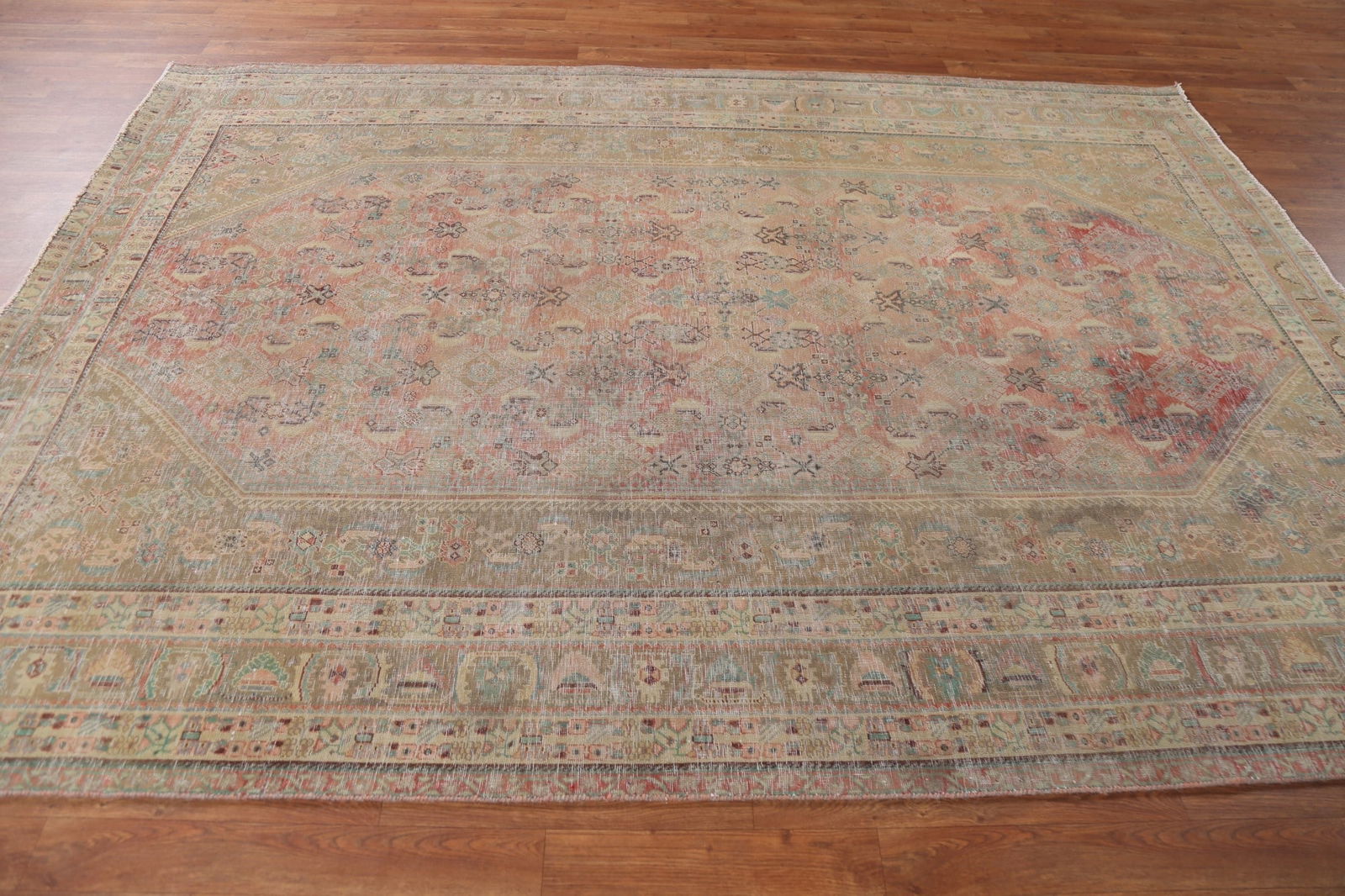 Vegetable Dye Antique Kashkoli Persian Area Rug 6x9 - 16