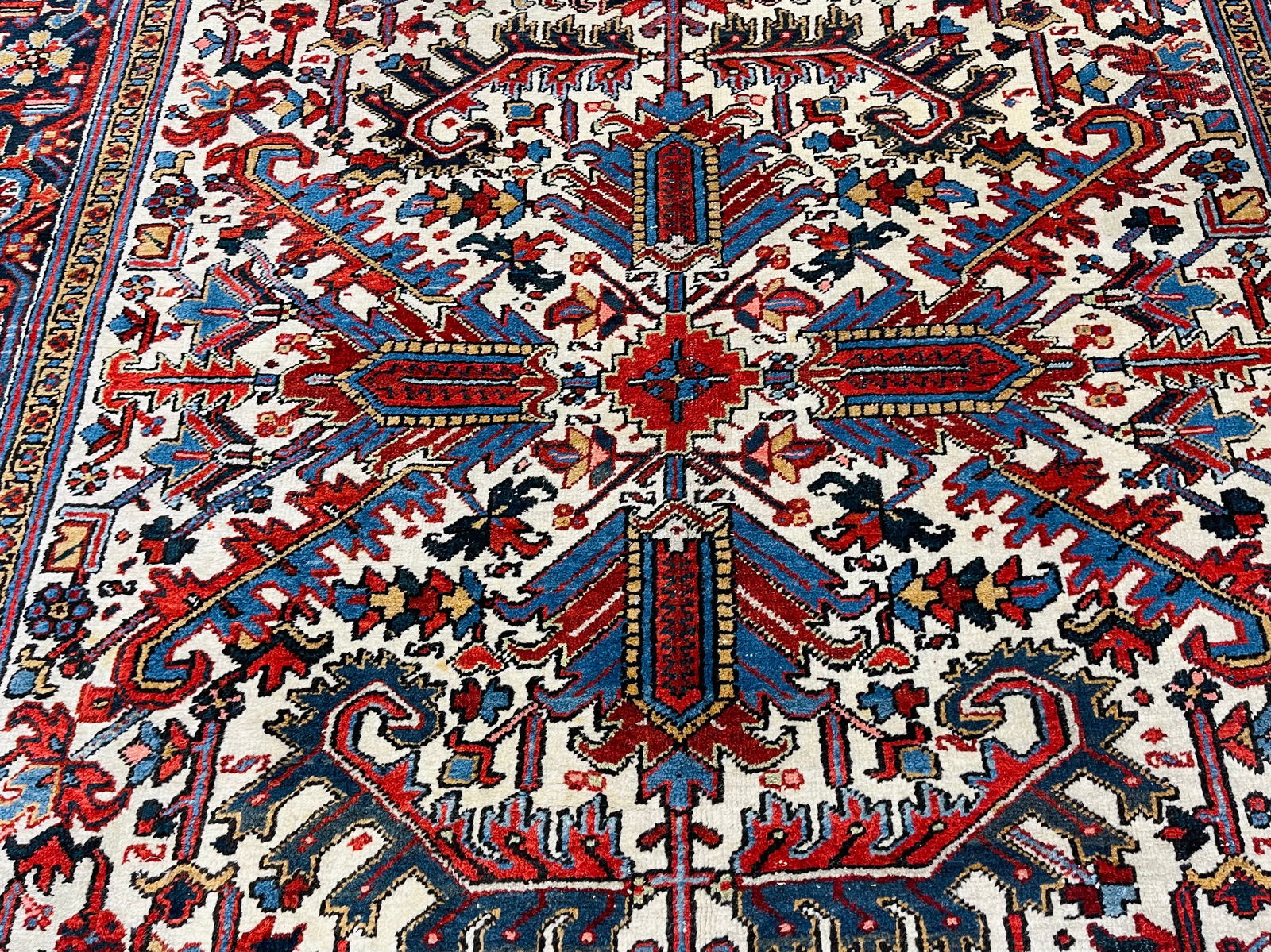 Antique all over Persian Heriz Rug-4837 - 4