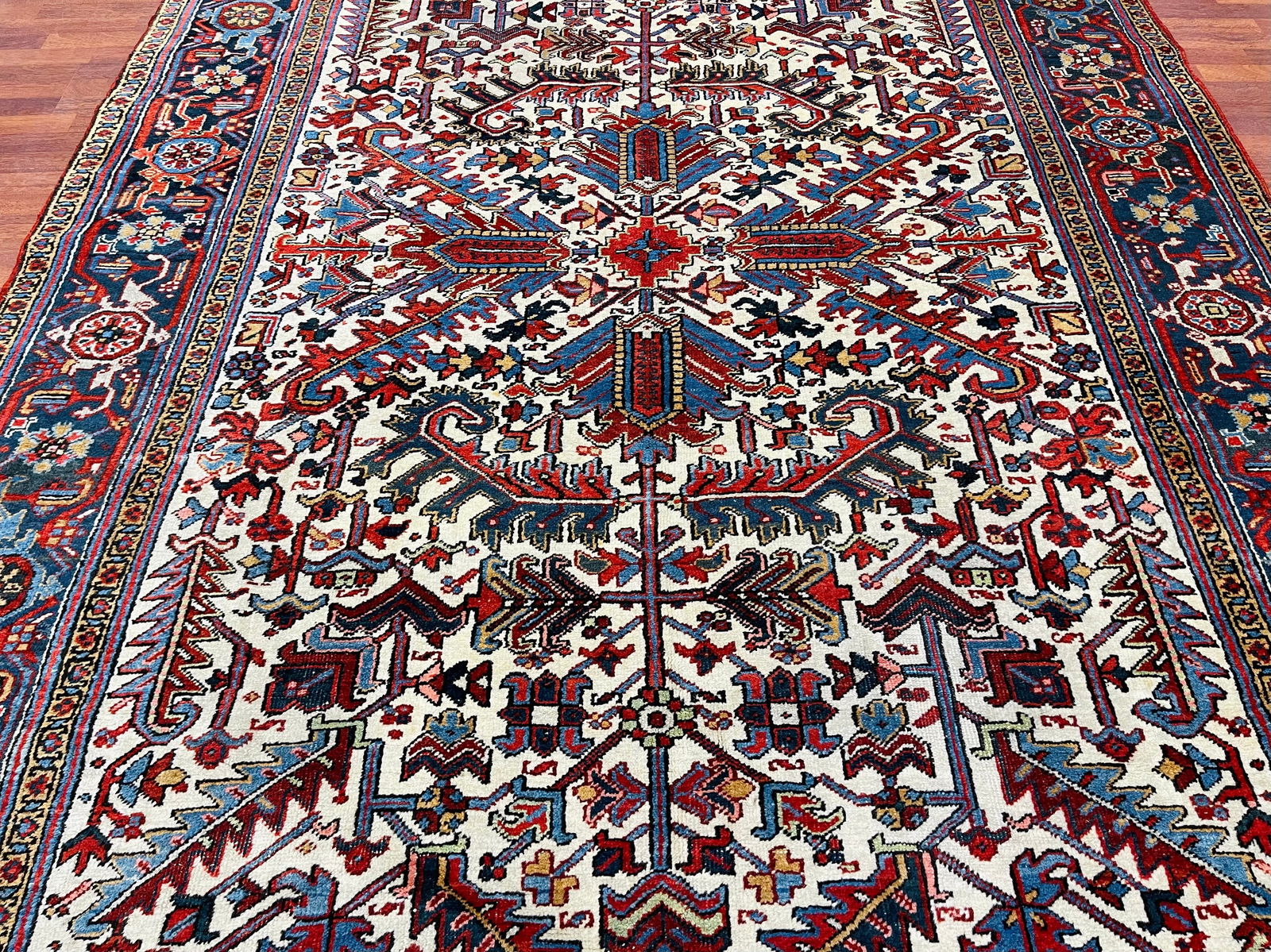 Antique all over Persian Heriz Rug-4837 - 7