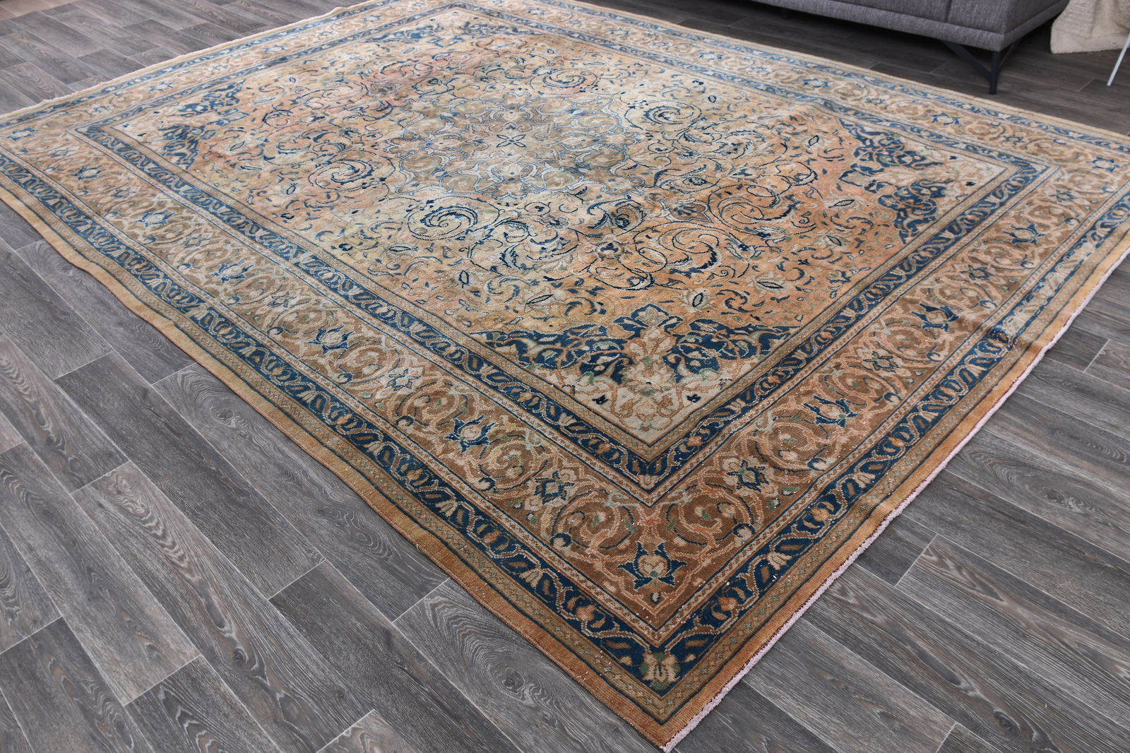 9'0'' x 12'5'' Unique Handmade Vintage Rug - 242723 - 2