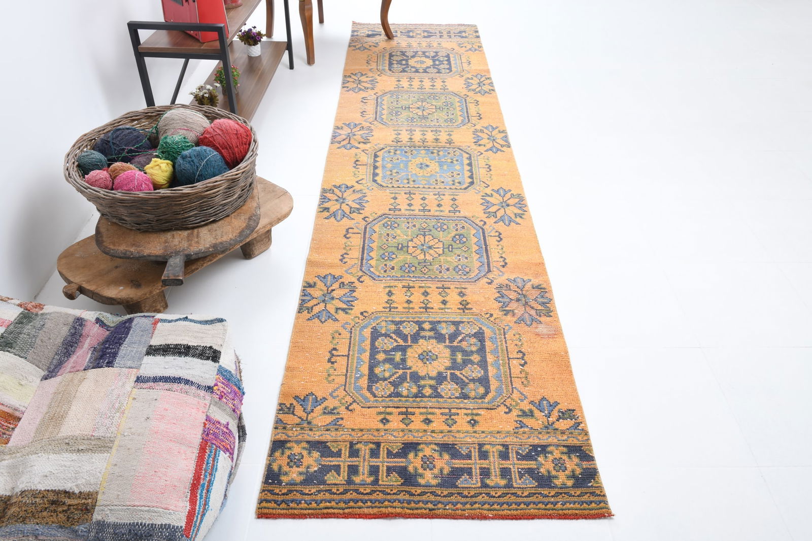 2'7'' x 11'2'' Turkish Vintage Runner Rug - 7120 - 10