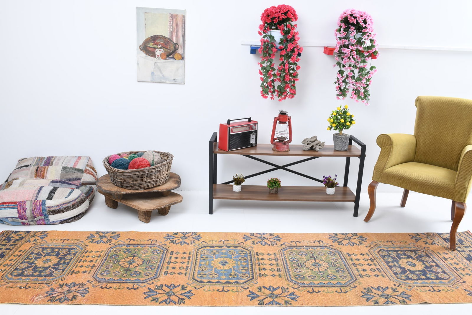 2'7'' x 11'2'' Turkish Vintage Runner Rug - 7120 - 5