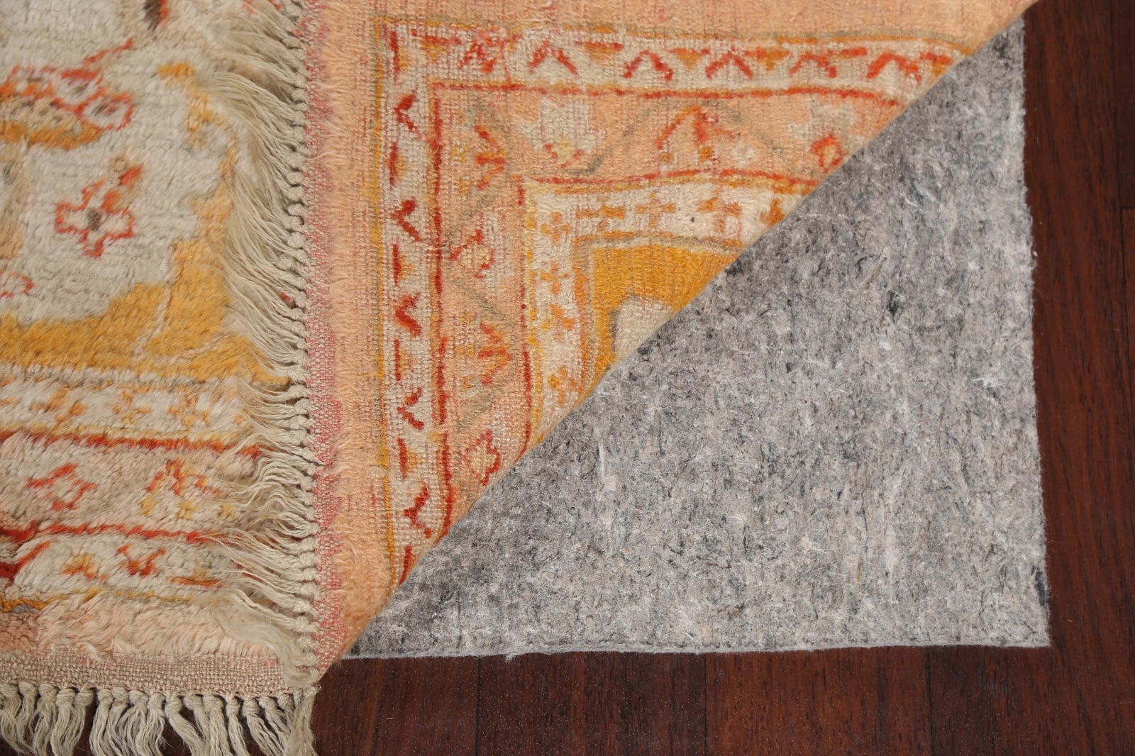 Pre-1900 Antique Vegetable Dye Oushak ANGORA Turkish Rug 13x14 - 8