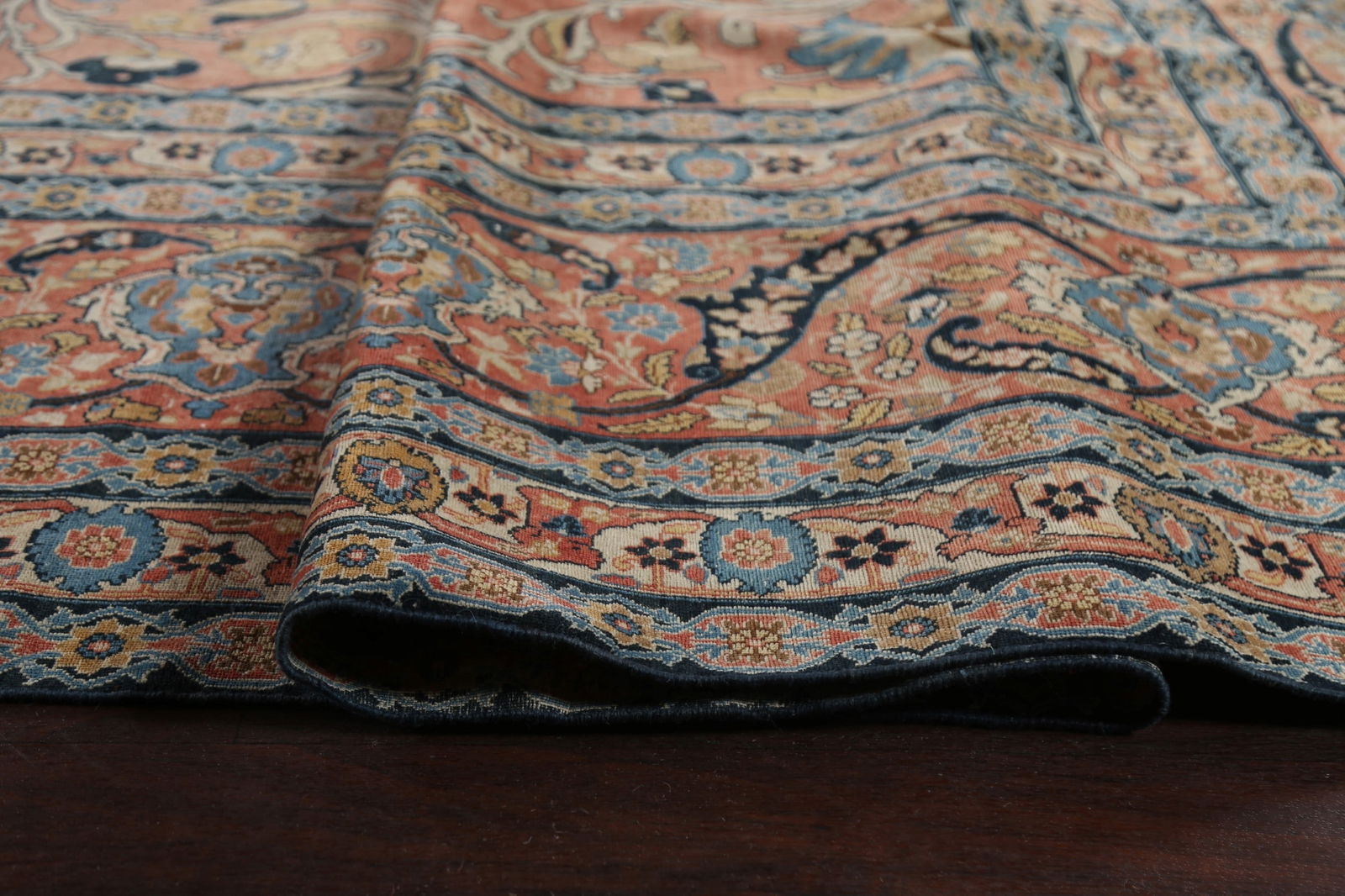 Pre-1900 Antique Vegetable Dye Tabriz Haj Jalili Persian Rug 14x22 - 12