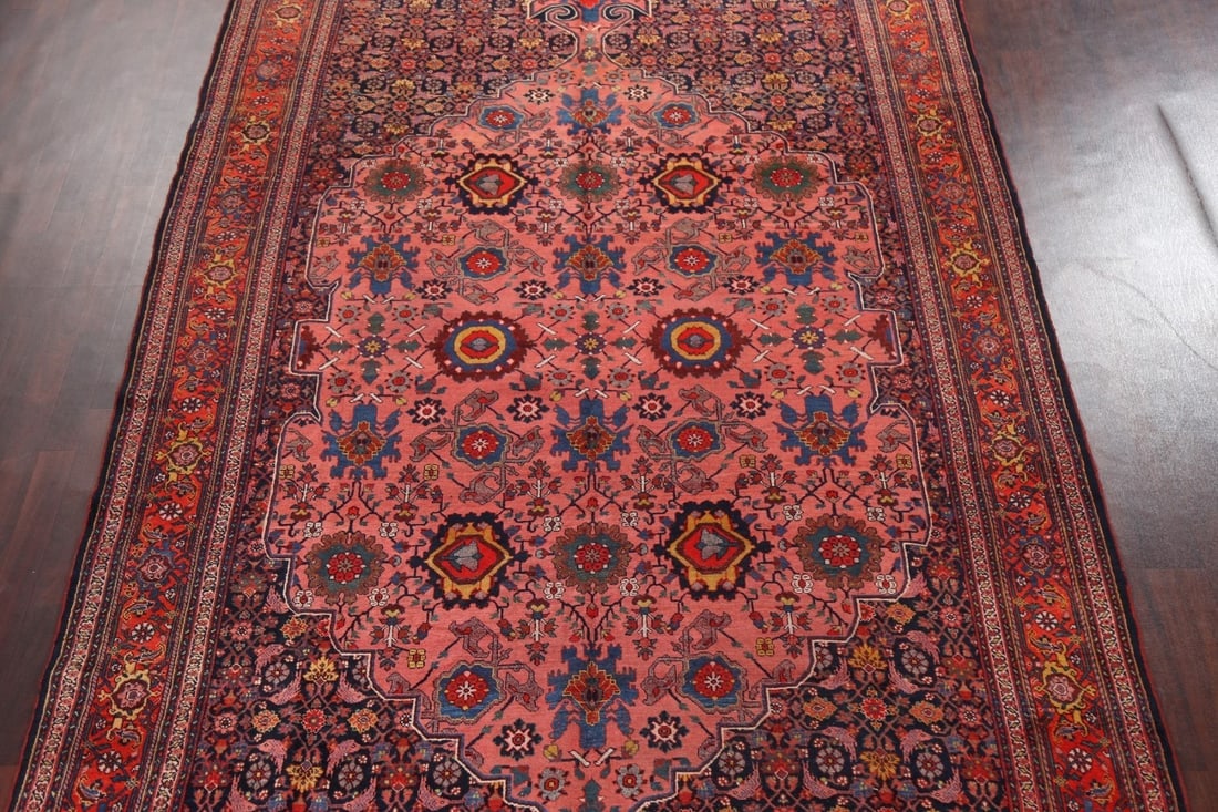 Pre-1900 Antique Vegetable Dye Bidjar Halvaei Persian Rug 8x15 - 4