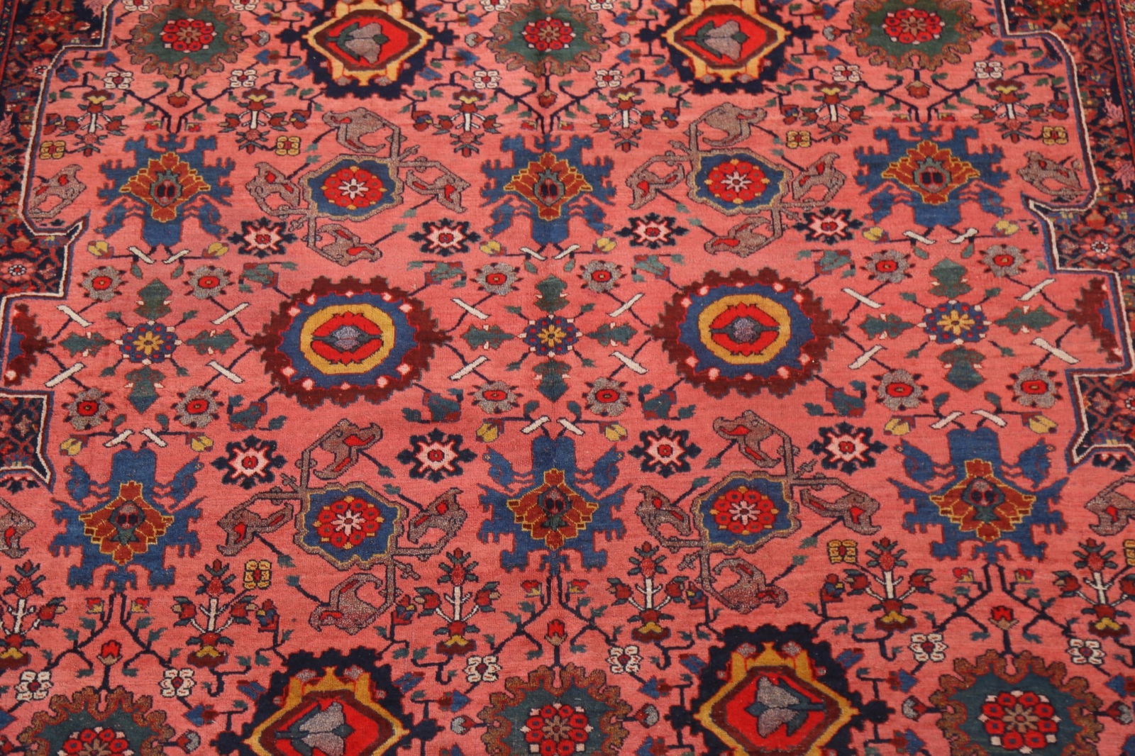 Pre-1900 Antique Vegetable Dye Bidjar Halvaei Persian Rug 8x15 - 5