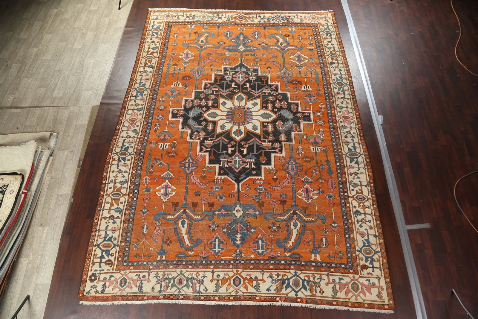 Pre-1900 Antique Vegetable Dye Heriz Serapi Persian Rug 10x15 - 3